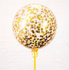 Кулька Гігант з конфетті Зірки золоті