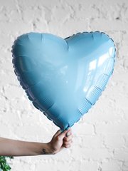 Фольгированный шар Сердце 45см голубое
