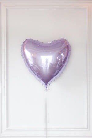 Фольгована кулька Серце 80см PURPLE ліловий