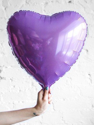 Фольгована кулька Сердце 45см LIGHT PURPLE
