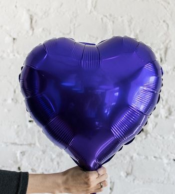 Фольгована кулька Сердце 45см Металлик PURPLE