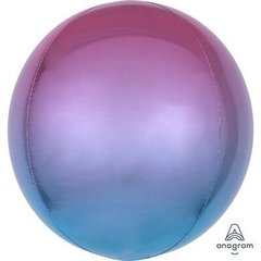 Фольгована кулька Сфера 50см Фіолетово-блакитна