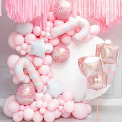 Фотозона из шаров "Розовая карамель"
