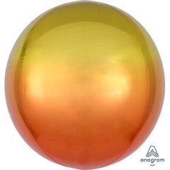 Фольгована кулька Сфера 45см Жовто-помаранчева