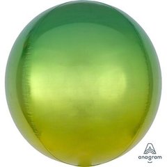 Фольгована кулька Сфера 50см Жовто-зелена