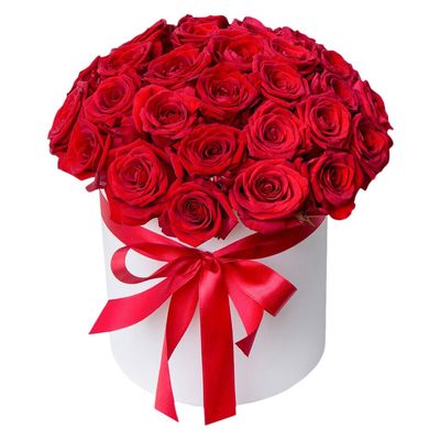Коробка з трояндами "Гранат"
