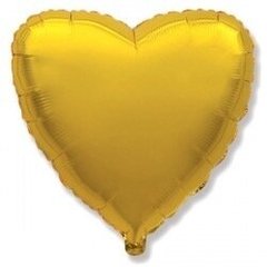 Фольгированный шар Сердце 80см GOLD золото