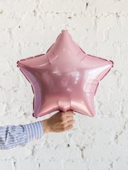 Фольгована кулька Зірка 45см ROSE рожевий