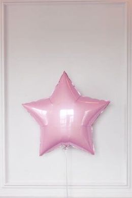 Фольгована кулька Зірка 45см ПАСТЕЛЬ PINK рожевий