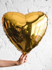 Фольгированный шар Сердце 45см GOLD