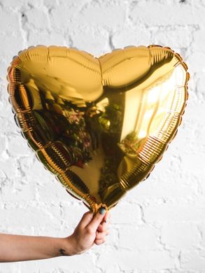 Фольгована кулька Сердце 45см GOLD