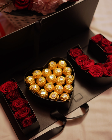 Подарунковий бокс чорний &laquo;I ❤️ U&raquo;