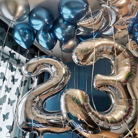Набір кульок "Сріблясті 23"
