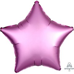Фольгована кулька Зірка 45см Сатін FLAMINGO рожеве фламінго