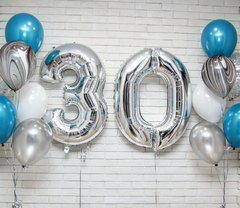 Набір кульок "Сріблясті 30"