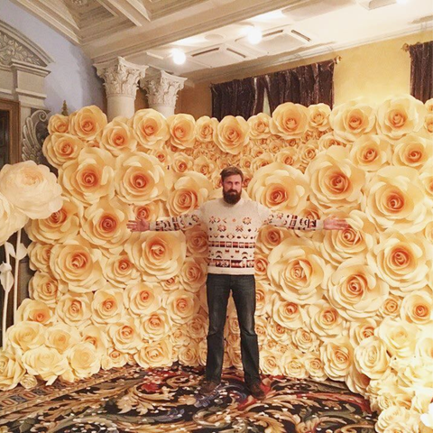 Фотозона з паперових квітів "FLOWER WALL PREMIUM"