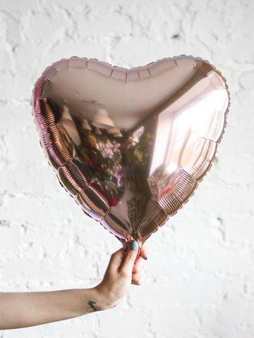 Фольгована кулька Сердце 45см ROSE GOLD