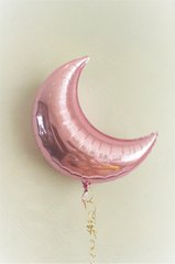 Фольгована кулька Місяць 80см Рожевий